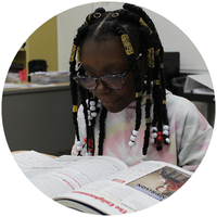 Female student reading Female student reading