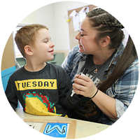 Teacher and young male student Teacher and young male student